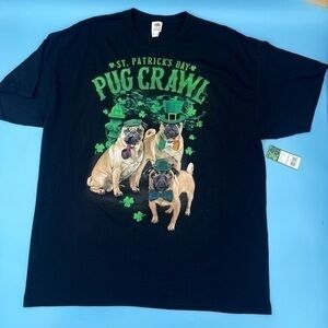 NWT- ST. Patrick’s Day PUG Crawl Graphic Tee